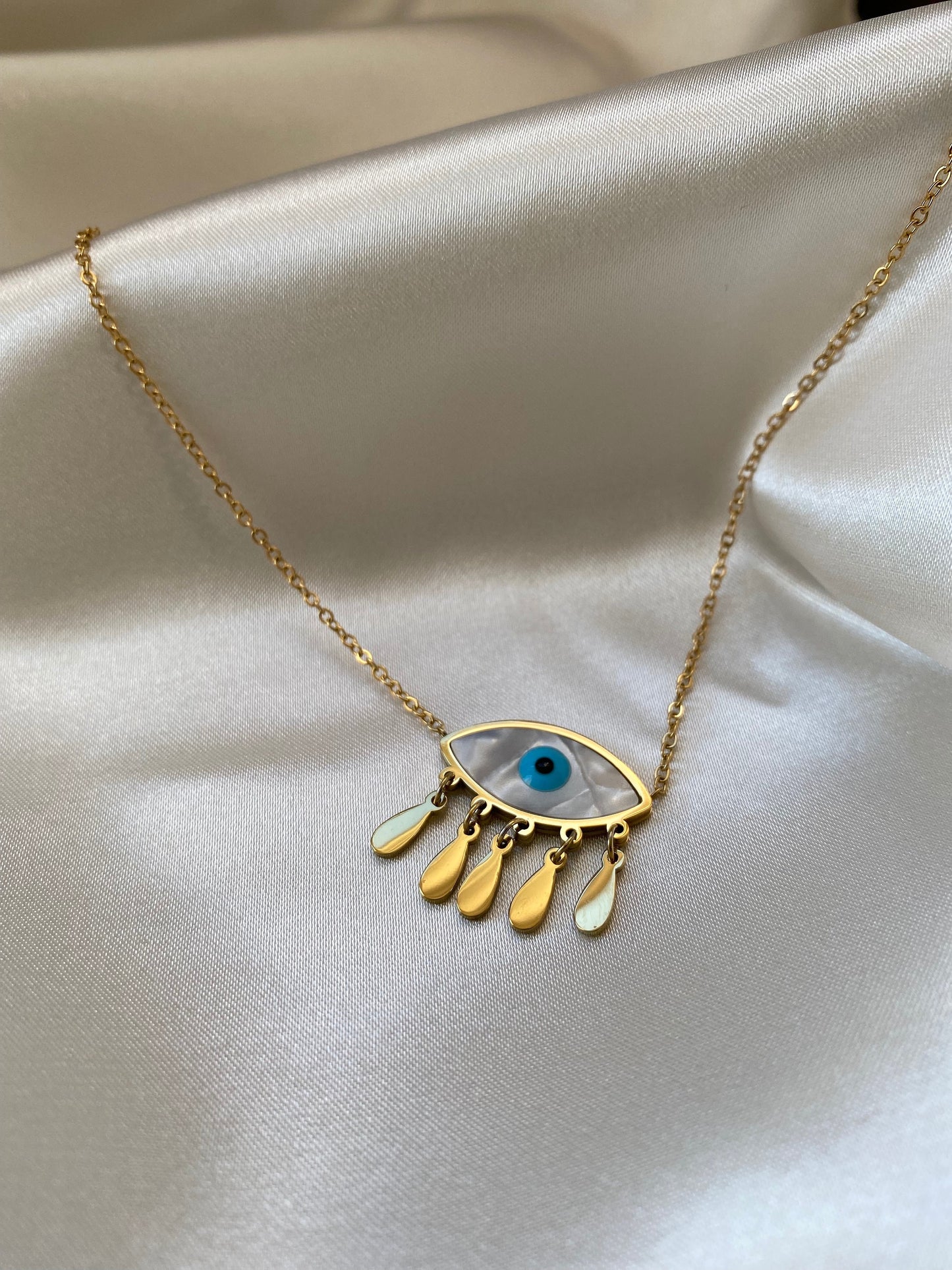 Gold Evil Eye Necklace, Protection Necklace, Lucky Charm, Evil Eye Charm, Nazar Boncuk,Turkish Evil Eye,Greek Evil Eye Pendant, Gift for her