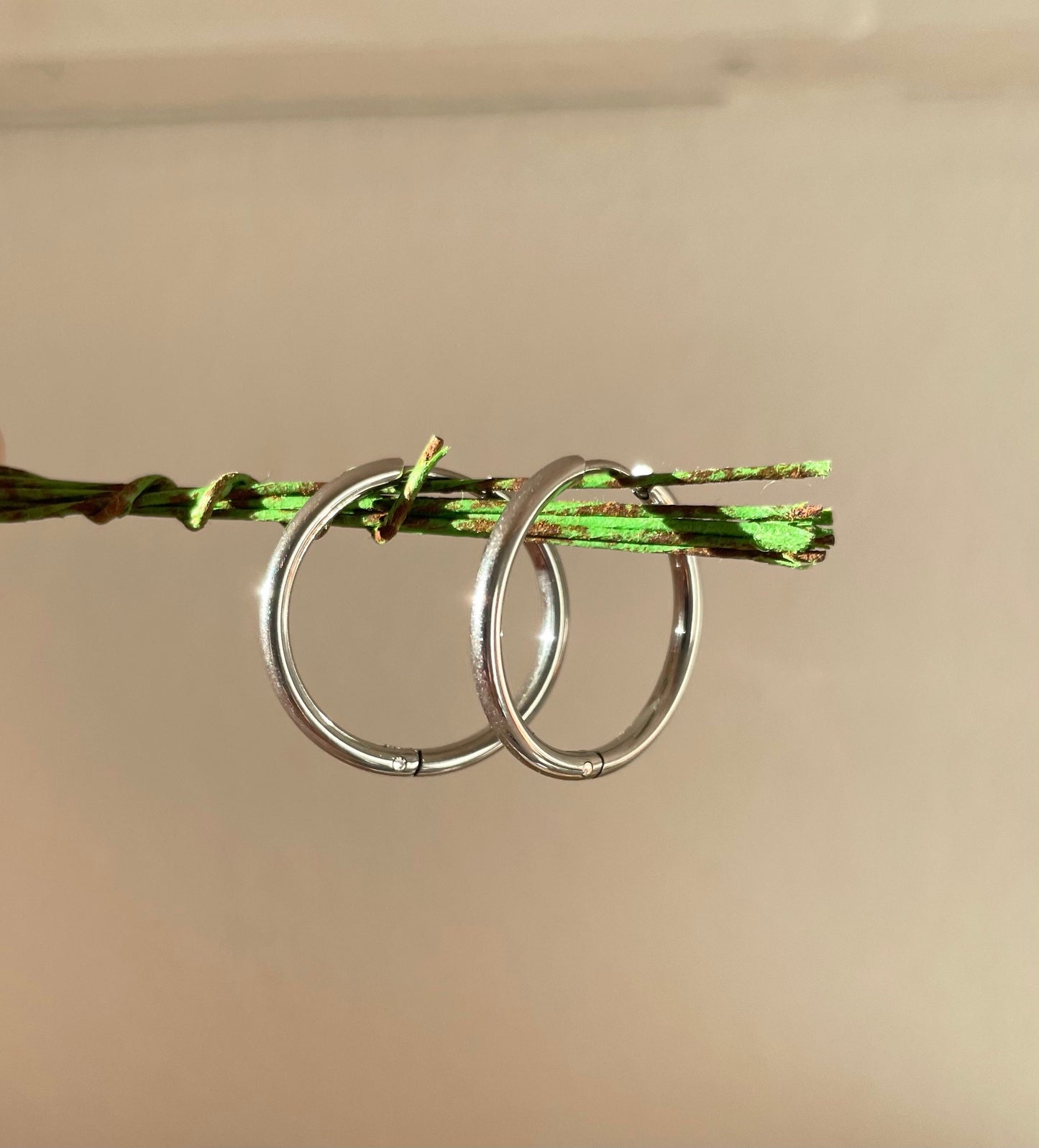 Minimalist Silver Huggie Hoop Earrings, Silver Hoops, Skinny Hoops, Hoop Earrings, Simple Plain Hoops, Waterproof, Gift for her