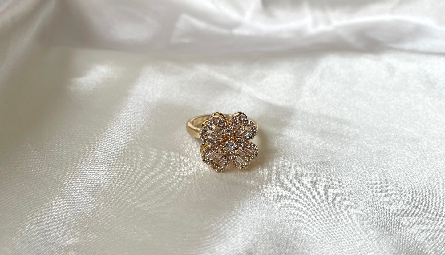 Adjustable Gold Rings for Women, Gold Ring Stack, Gold Zircon Ring with Stone,Crossover Ring, Twist Ring, Waterproof, Christmas Gift for her