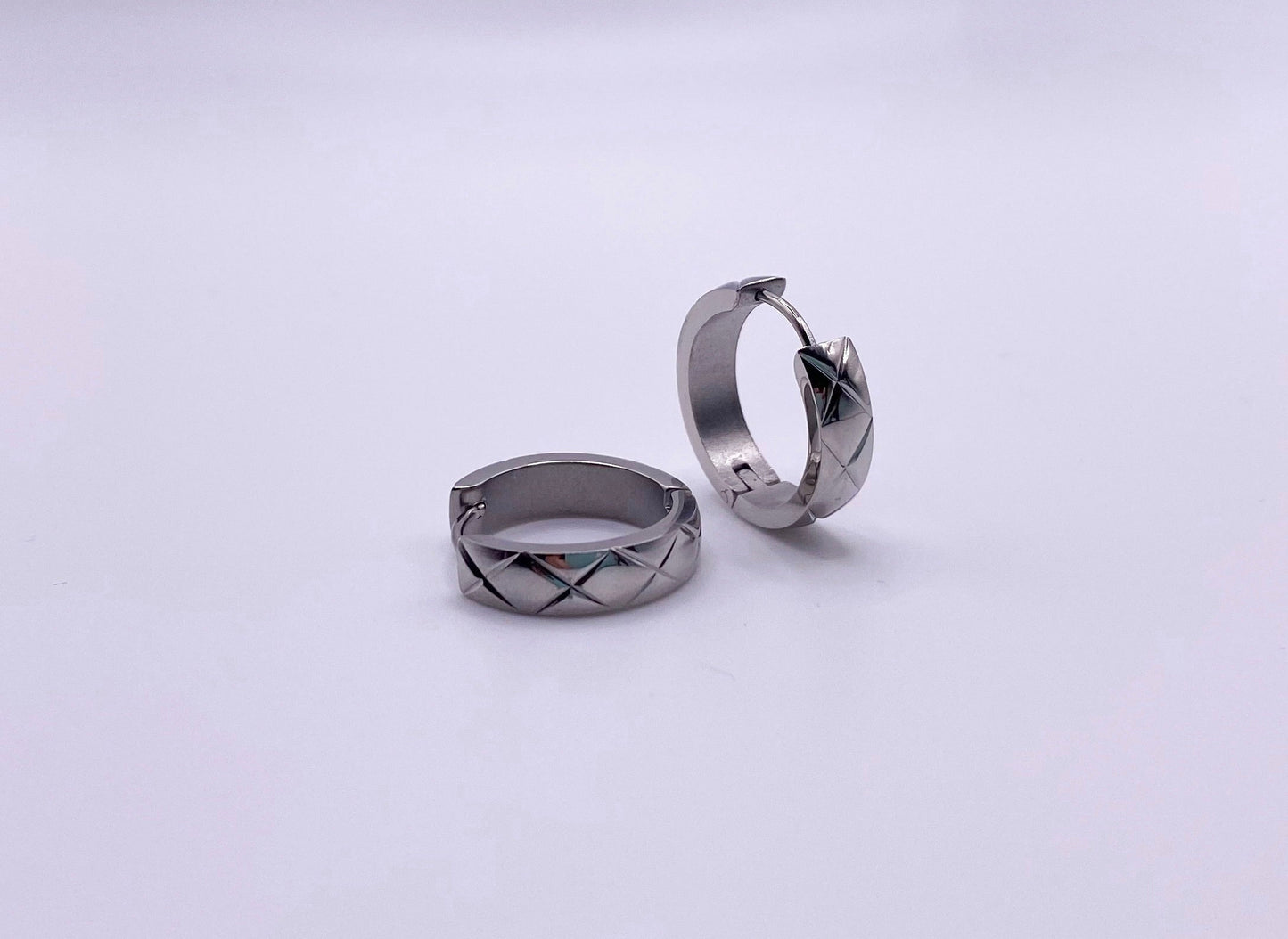 Silver Hoop Earrings - Waterproof Hoops - Chunky Silver Earrings - Thick Hoop Earrings- Bold Earrings - Chunky Huggies -  Gift for her
