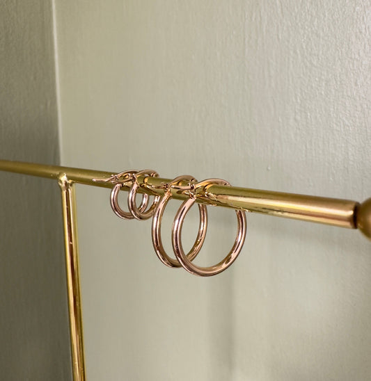 Leverback Gold Hoop Earrings, Gift for Her, Small Medium Large Gold Earrings for Women, Waterproof Gold Hoops, Christmas Gift for her
