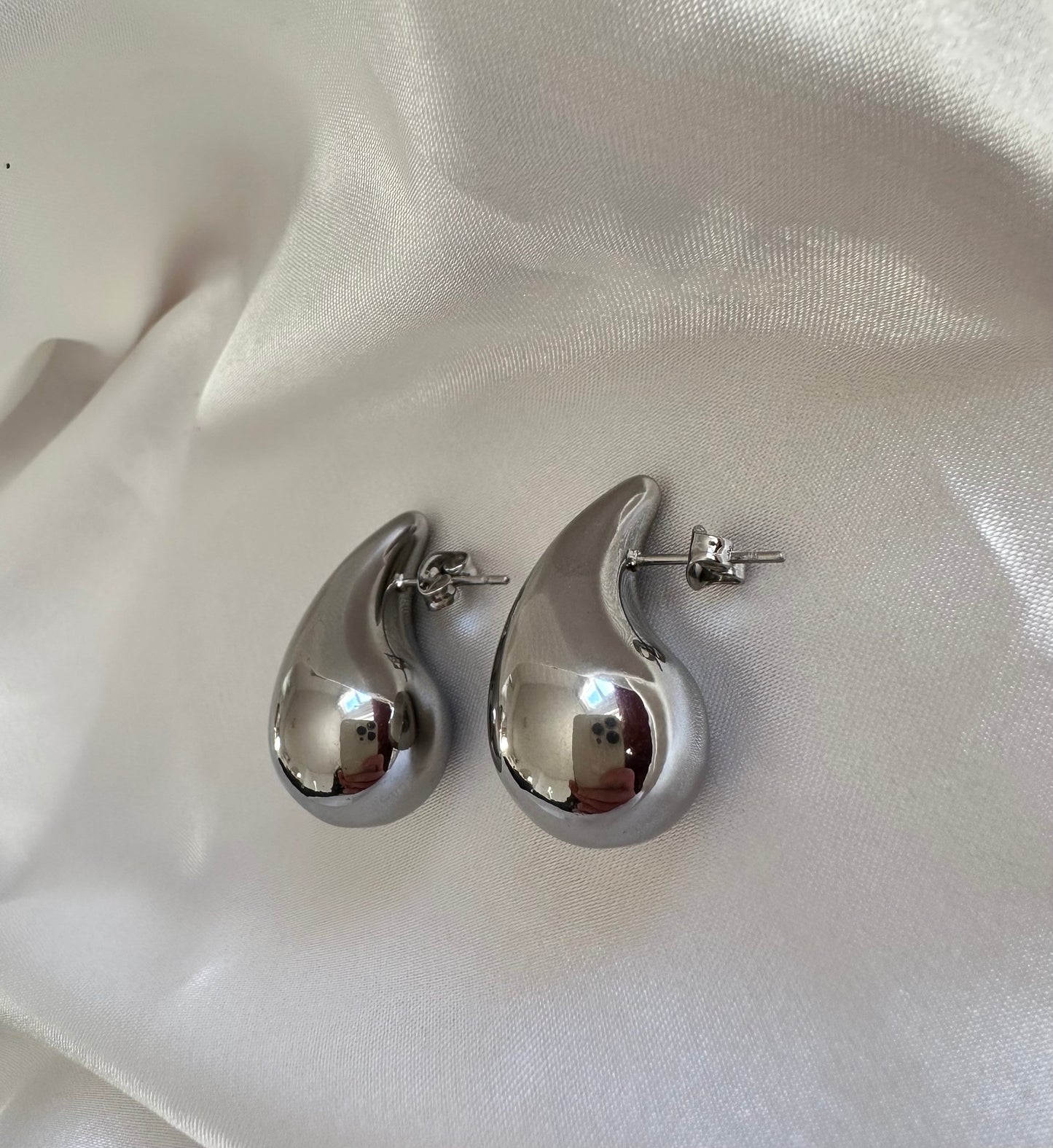 Gold Drop Earrings, Waterproof Gold Silver Chubby Earrings, Kylie Earrings,Chunky Dome Drop Earrings,Hailey Earrings, Mother's Day Gift